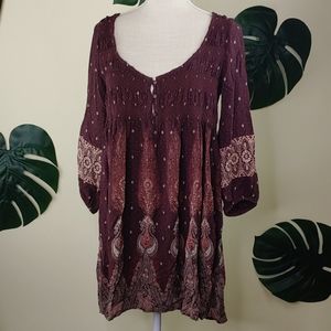 🌿AE🌿 boho dress 3/4 sleeve